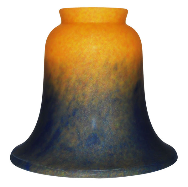 Vianne Pate de Verre Gold, Red, and Blue Bell-2930