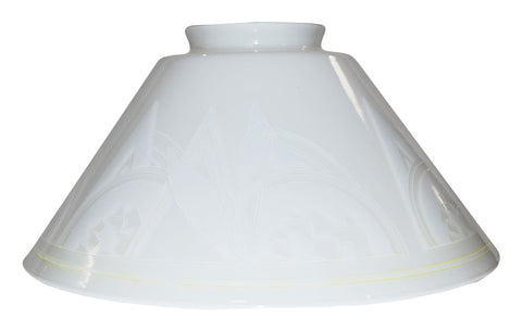 Vianne Cased Opal Art Deco 10" Cone-386