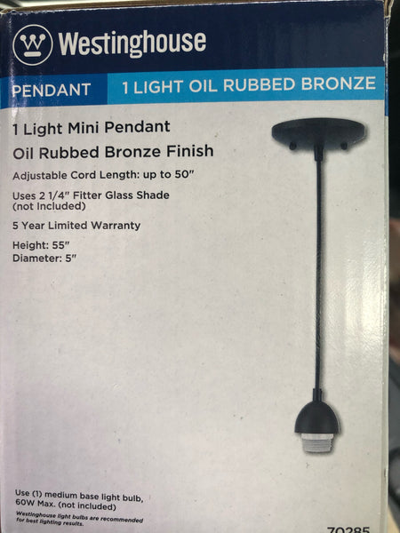 Single Pendent Fixture - W0123
